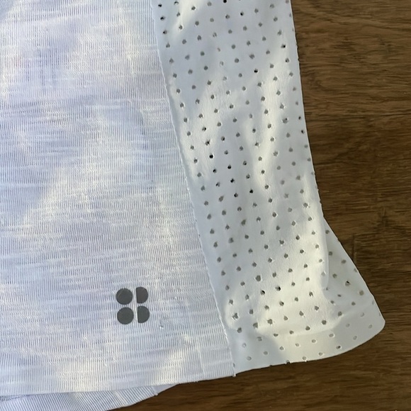 Sweaty Betty White Racerback Tank Top Workout Running Size Largo - Picture 2 of 7